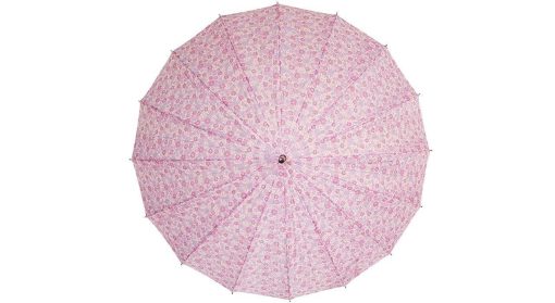 چتر صورتی گلدار