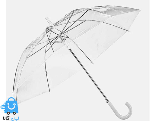 خرید چتر شفاف، شیشه ای و رنگ سفید