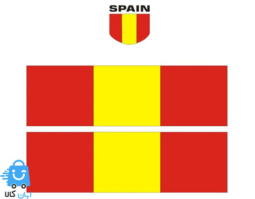 خرید برچسب پارکابی خودرو طرح پرچم اسپانیا