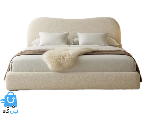 خرید تخت‌ خواب استاندارد دونفره با پارچه تدی