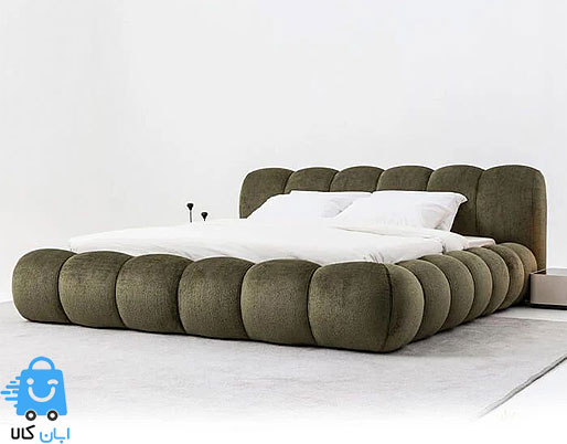 خرید تخت‌ خواب استاندارد دونفره با پارچه تدی