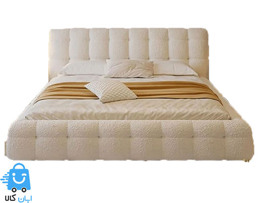 خرید تخت‌ خواب استاندارد دونفره با پارچه تدی